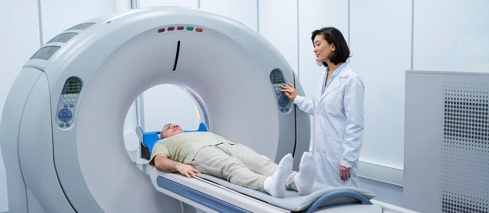 "Patient undergoing CT or MRI scan for advanced diagnostics at Infinity Heart Hospital Jabalpur"