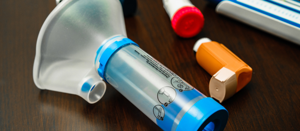 "Asthma inhaler, spacer, and medicines for respiratory care at Infinity Heart Hospital Jabalpur"