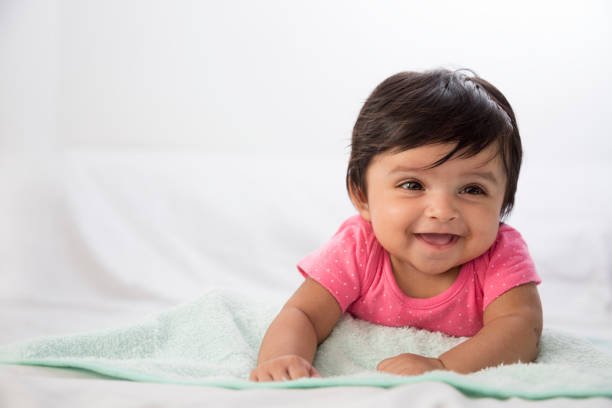 "Healthy baby on tummy time at Infinity Heart Hospital Jabalpur"