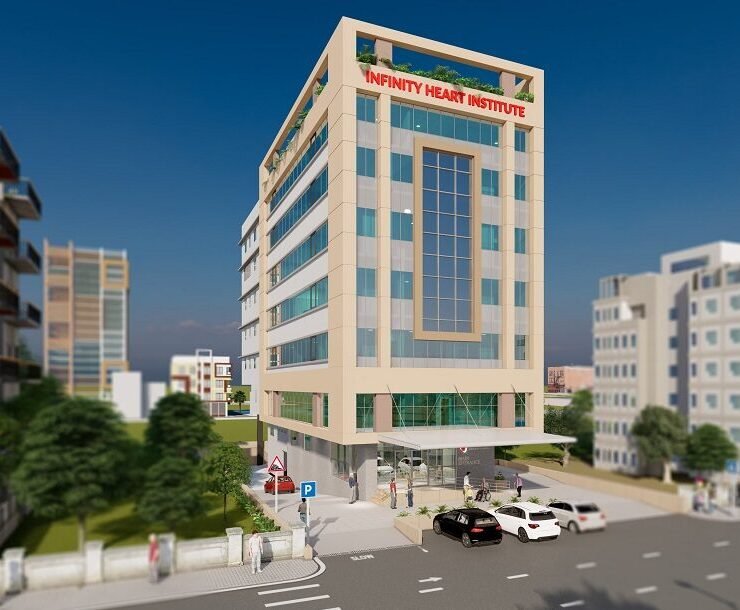 "Infinity Heart Institute hospital building modern cardiac care in Jabalpur"