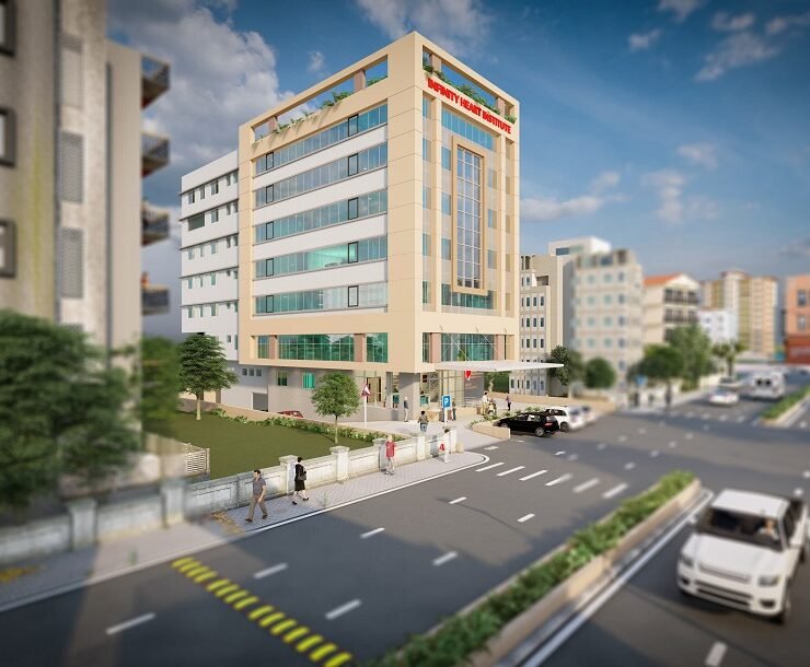 "Infinity Heart Institute hospital building advanced heart care facility in Jabalpur"