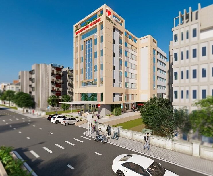 "Infinity Heart Institute hospital building in Jabalpur modern facilities"